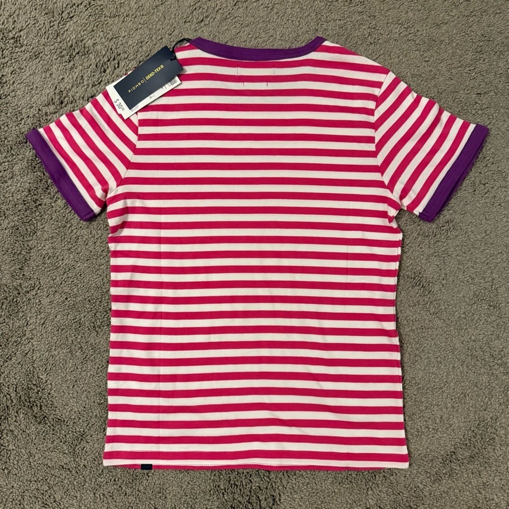 Piombo Striped Tee in Pink and Purple - Picture 3 of 3